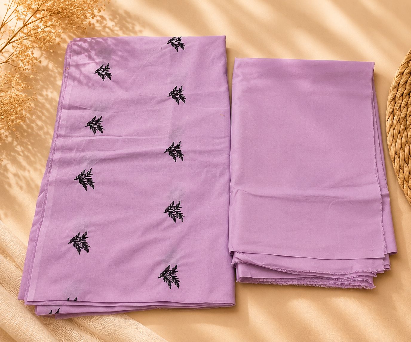 Lilac Pink Lawn 2-Piece Embroidered Suit Asia Collections (Embroidered Shirt & Plain Trouser)