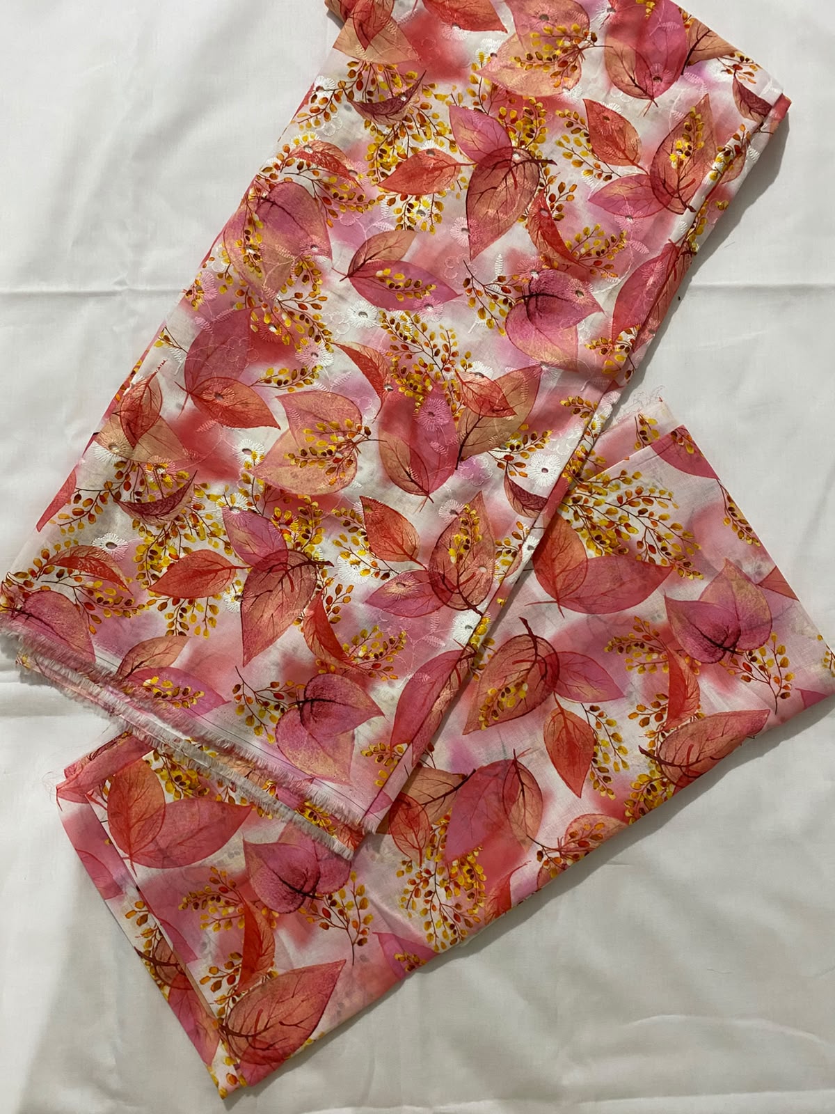 2-Piece China Embroidered Soft Lawn Suit with Printed Trouser | Asia Collections