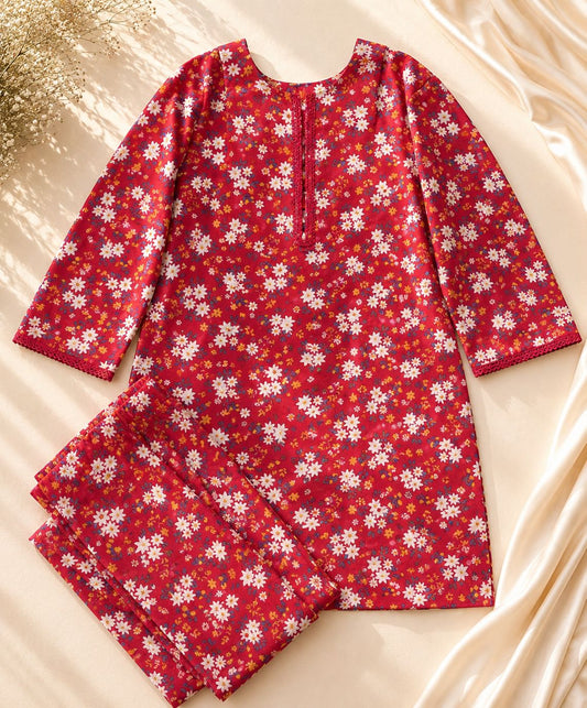 2-Piece Daisy Ditsy Print Lawn Suit with Matching Trouser | Asia Collections