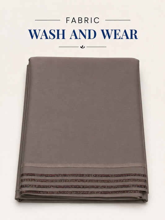Gents Wash & Wear Suit Fabric — Warm Grey | Asia Collections