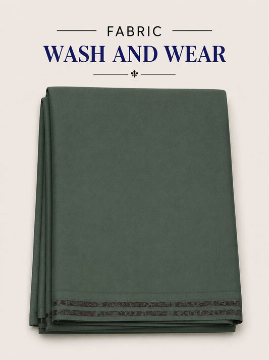 Gents Wash & Wear Suit Fabric — Forest Green | Asia Collections