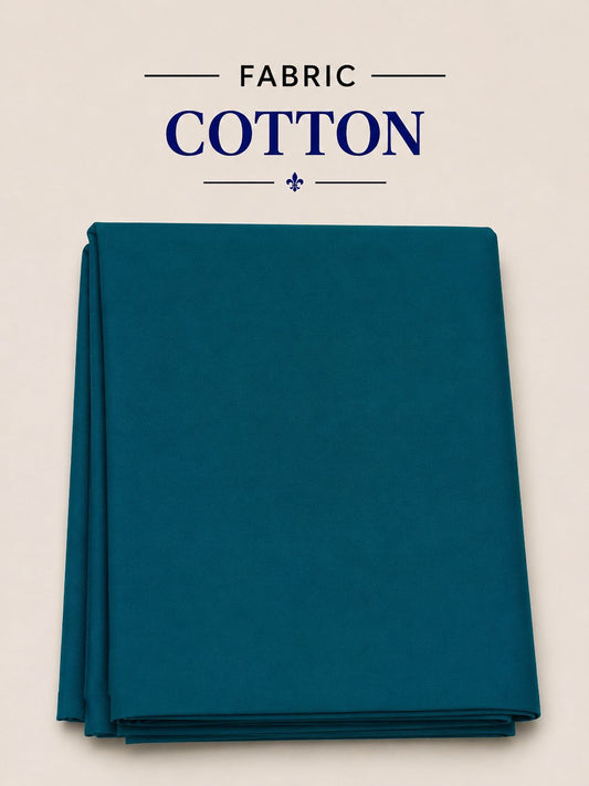 Gents Cotton Suit Fabric — Teal Blue | Asia Collections